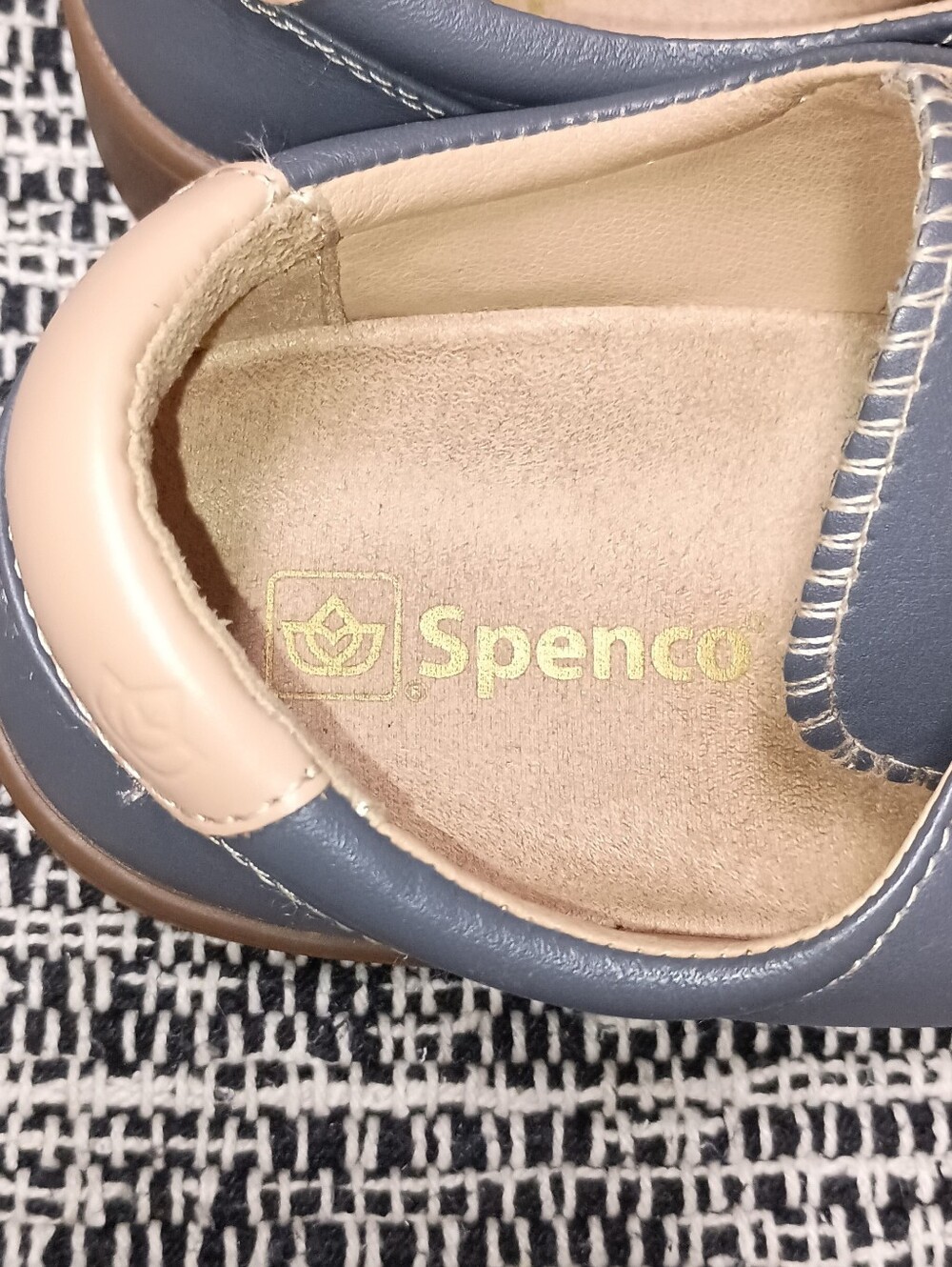 Spenco Malibu Lux Navy Slip-On Casual Sneakers with Tan Accents - Picture 7 of 10